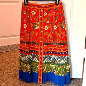 Tory Burch Floral MIDI Skirt